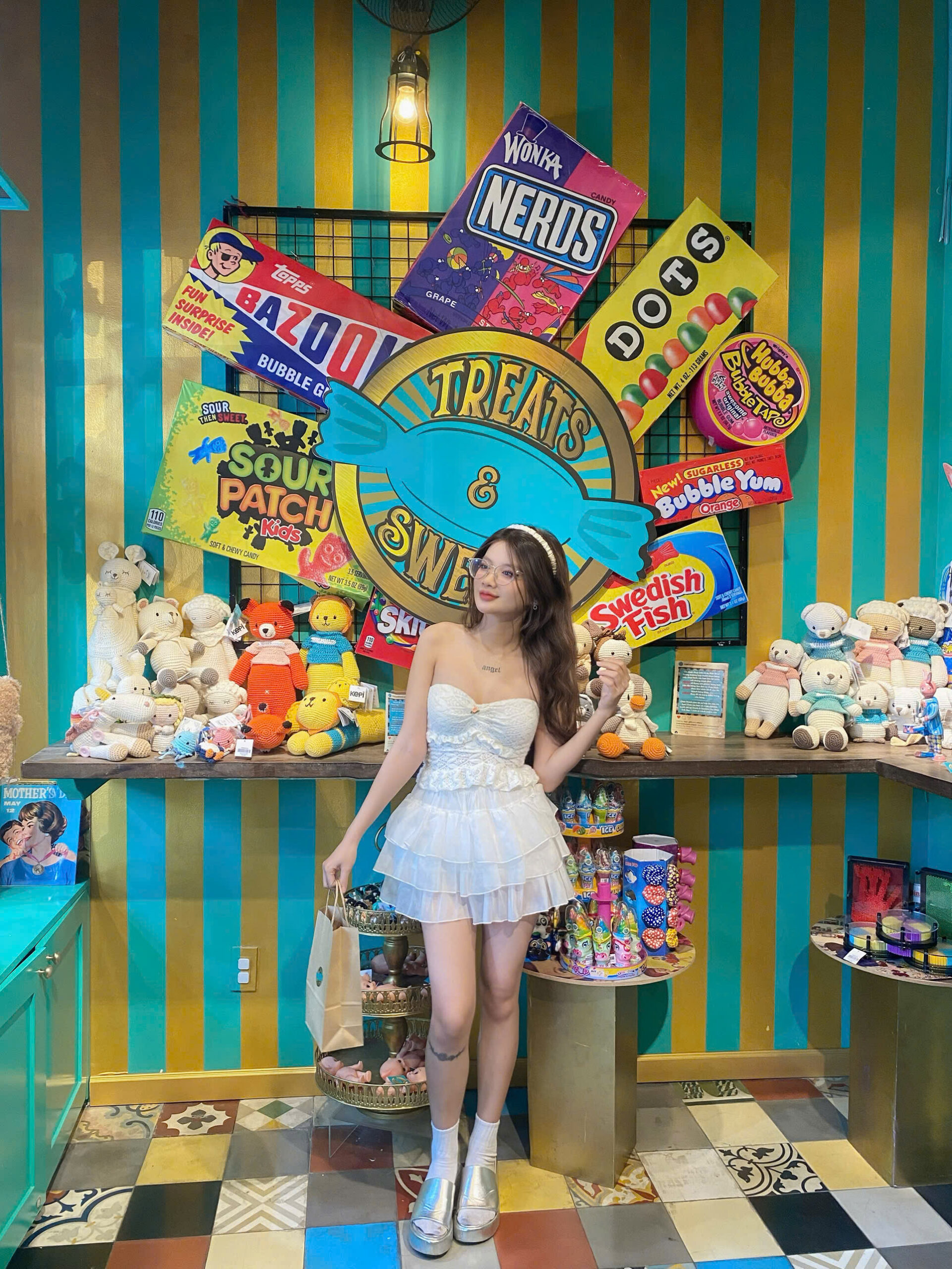 Rose at a candy store
